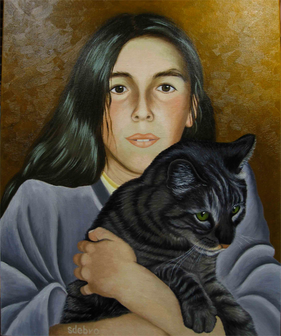 Nina
                                      and Joey painting